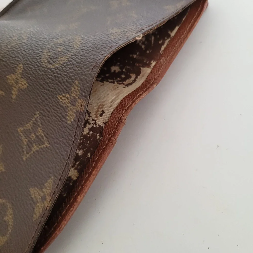 Louis Vuitton Monogram French Wallet Kiss Lock Bifold M61663 Brown TH0070